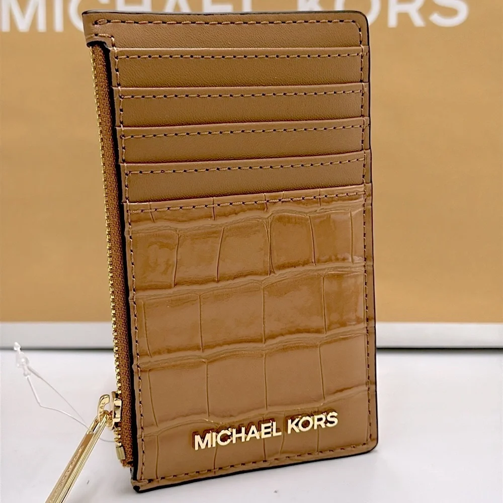 MICHAEL KORS JET SET TRAVEL MEDIUM TZ CARD CASE IN DEER